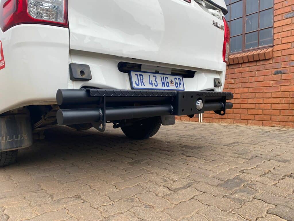 Toyota Hilux Rear Replacement Double Tube Tow Bar Bumper Steel 2016 to Current (Courier Not Included, Please request separate quote) - Image 3